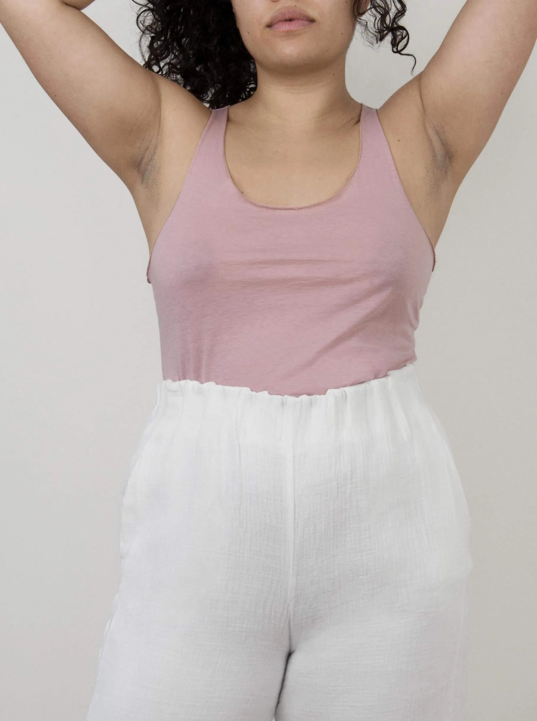 100% Organic Cotton Roller Tank - Mauve