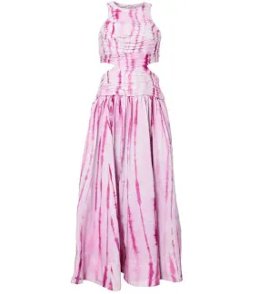 Aje Introspect cut out midi - Pink Ripple Tie Dye