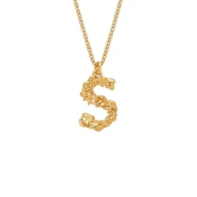 Alex Monroe Floral Letter S Necklace