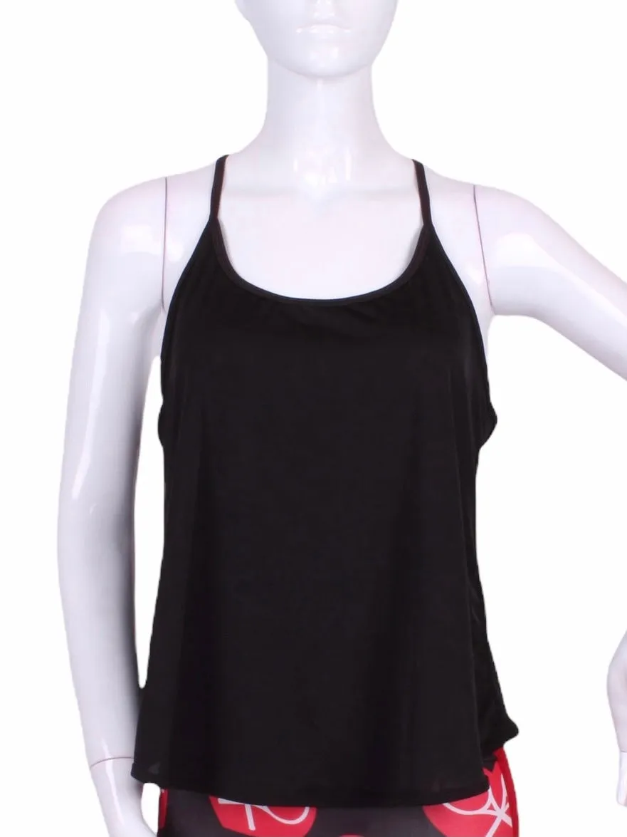 Baggy Tank Tennis Top Black