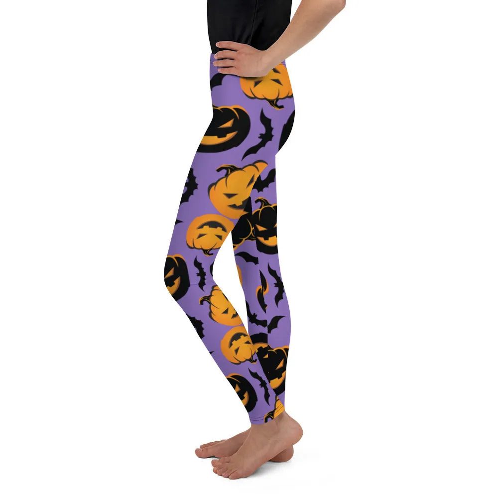 Bats and Jack O'Lanterns Youth Leggings