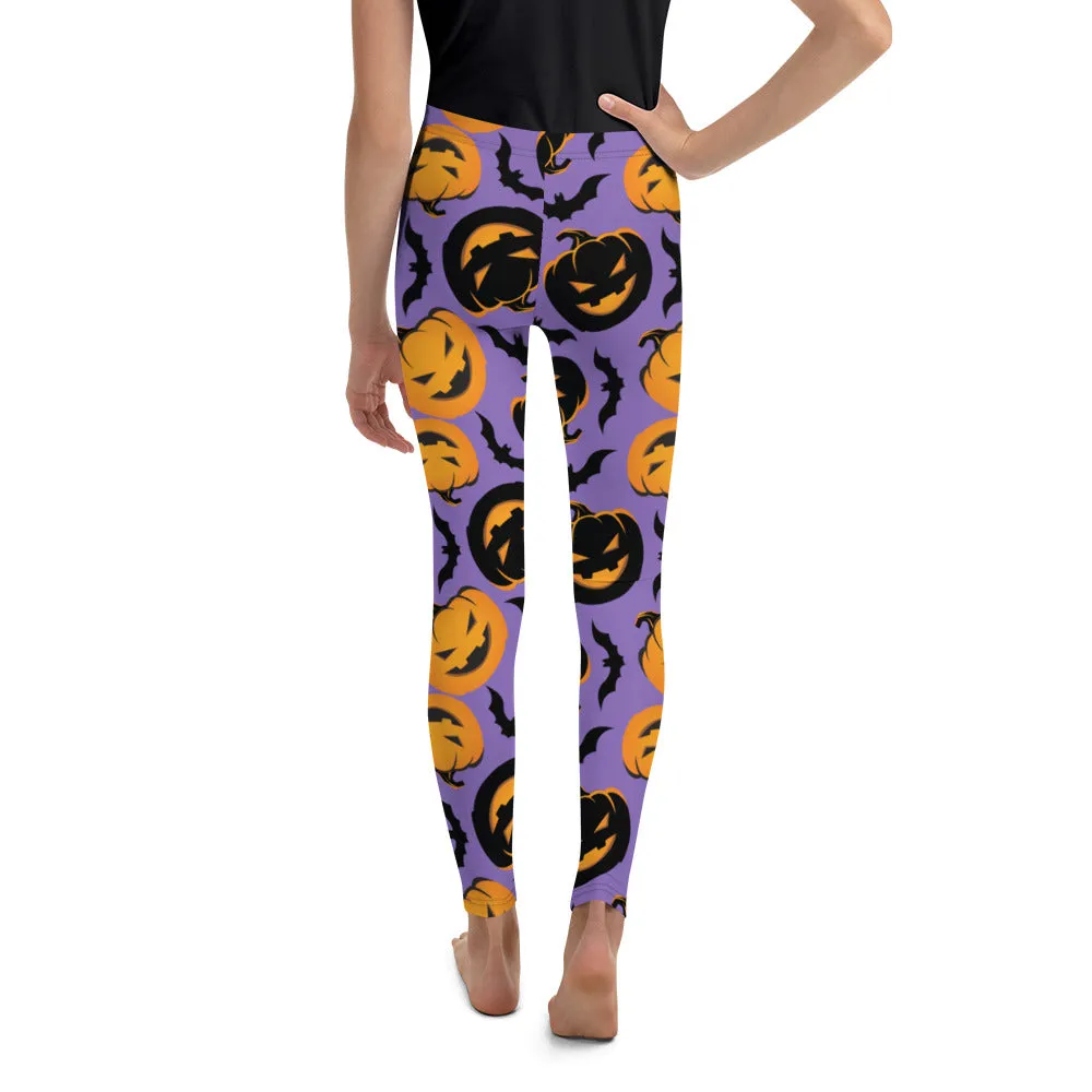 Bats and Jack O'Lanterns Youth Leggings