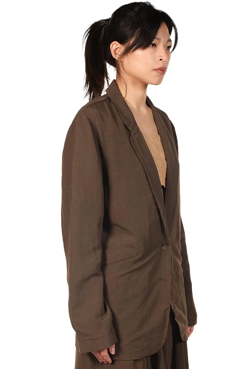 Brown Linen Blazer