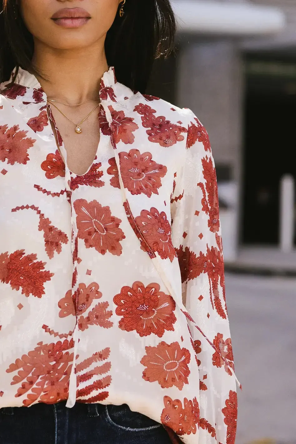 Carroll Floral Chiffon Blouse - FINAL SALE