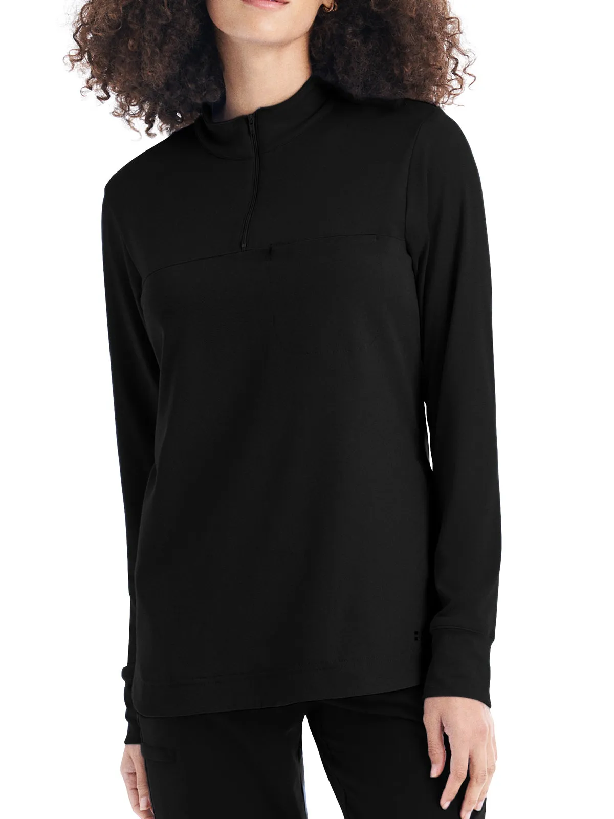 Crft - Women's 3-Pocket Quarter-Zip Mock Neck Pullover Top