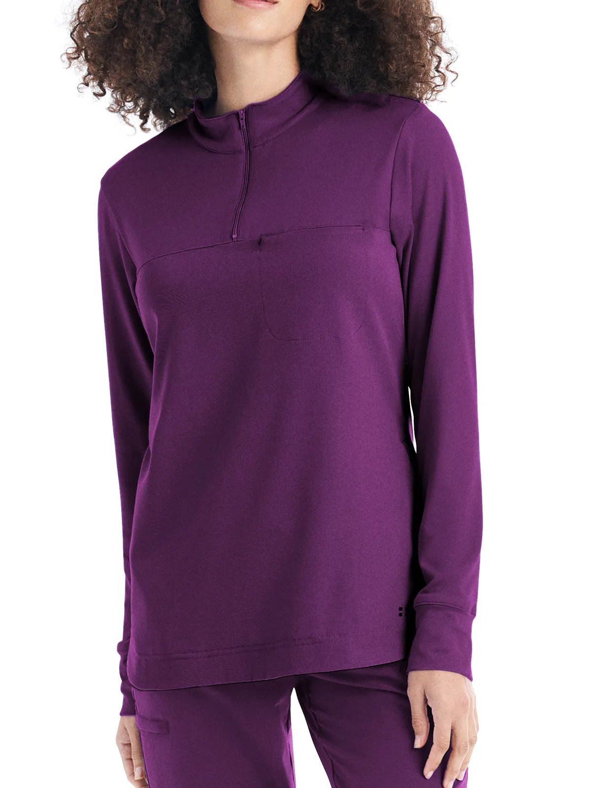 Crft - Women's 3-Pocket Quarter-Zip Mock Neck Pullover Top