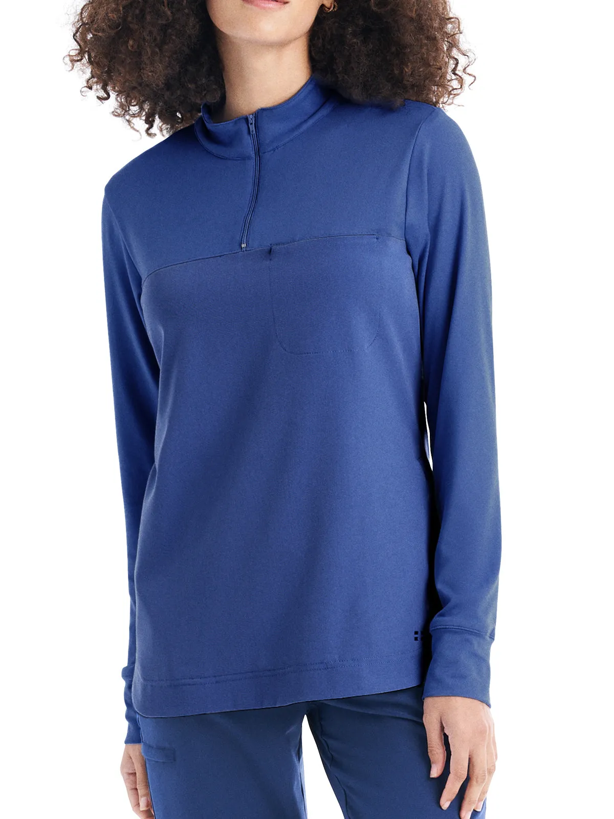 Crft - Women's 3-Pocket Quarter-Zip Mock Neck Pullover Top