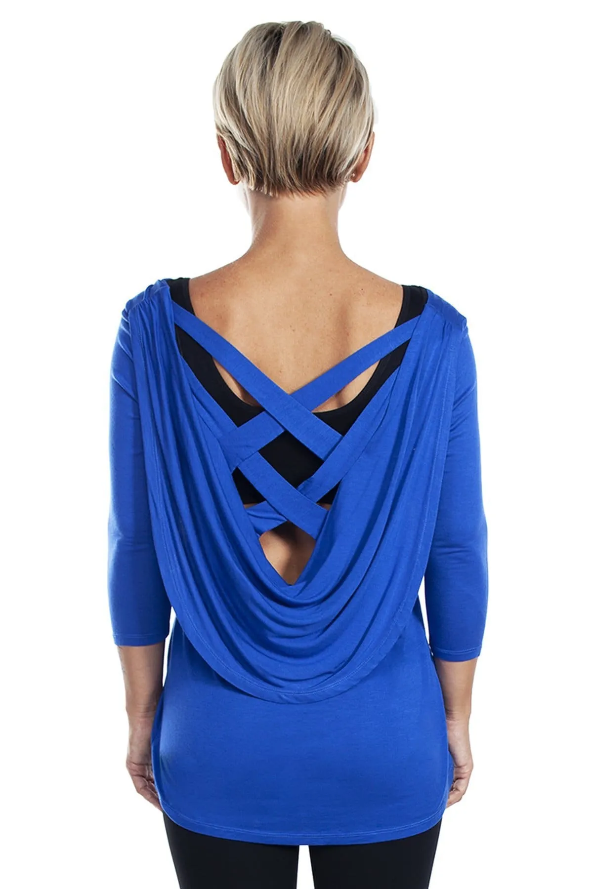 Criss Drape Cross Back Top - FINAL SALE