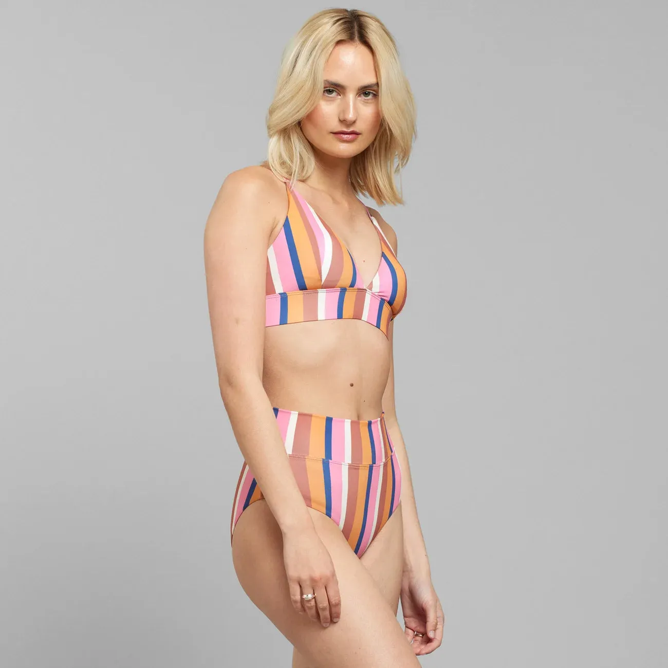 DEDICATED Alva bikini top Irregular stripe multi color women