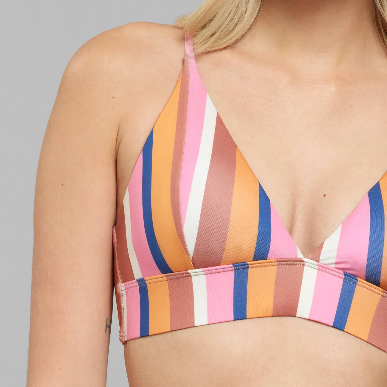 DEDICATED Alva bikini top Irregular stripe multi color women