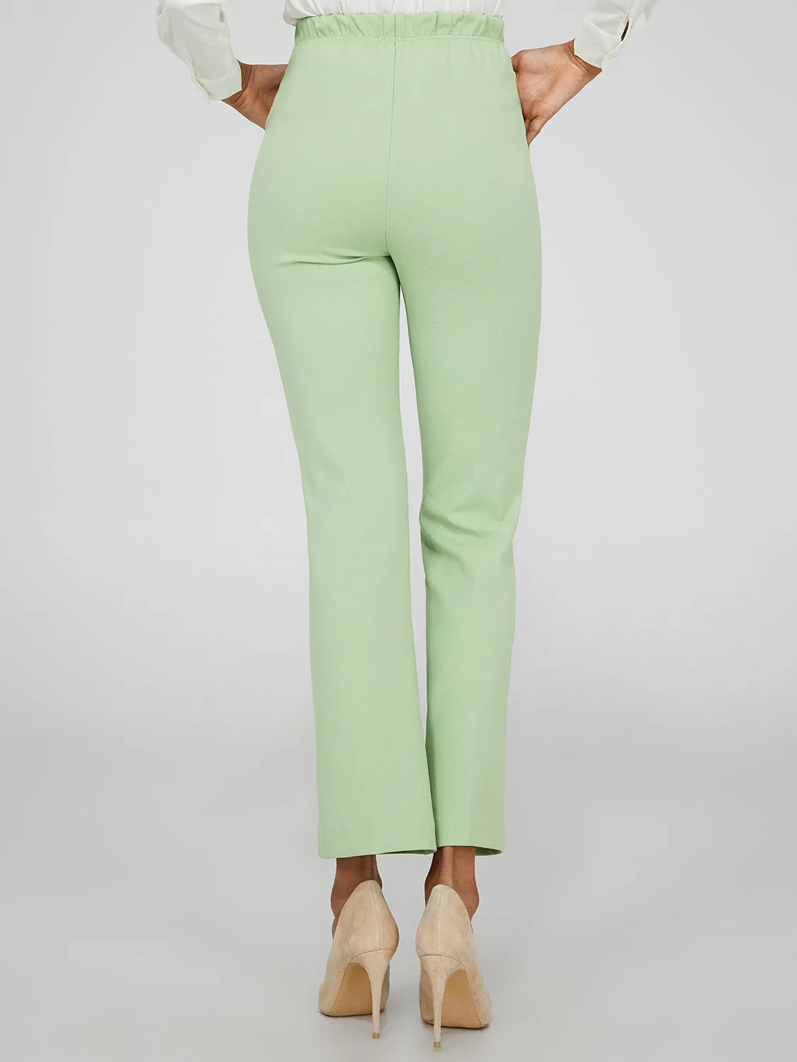 High-Waisted Tie Belt Pants