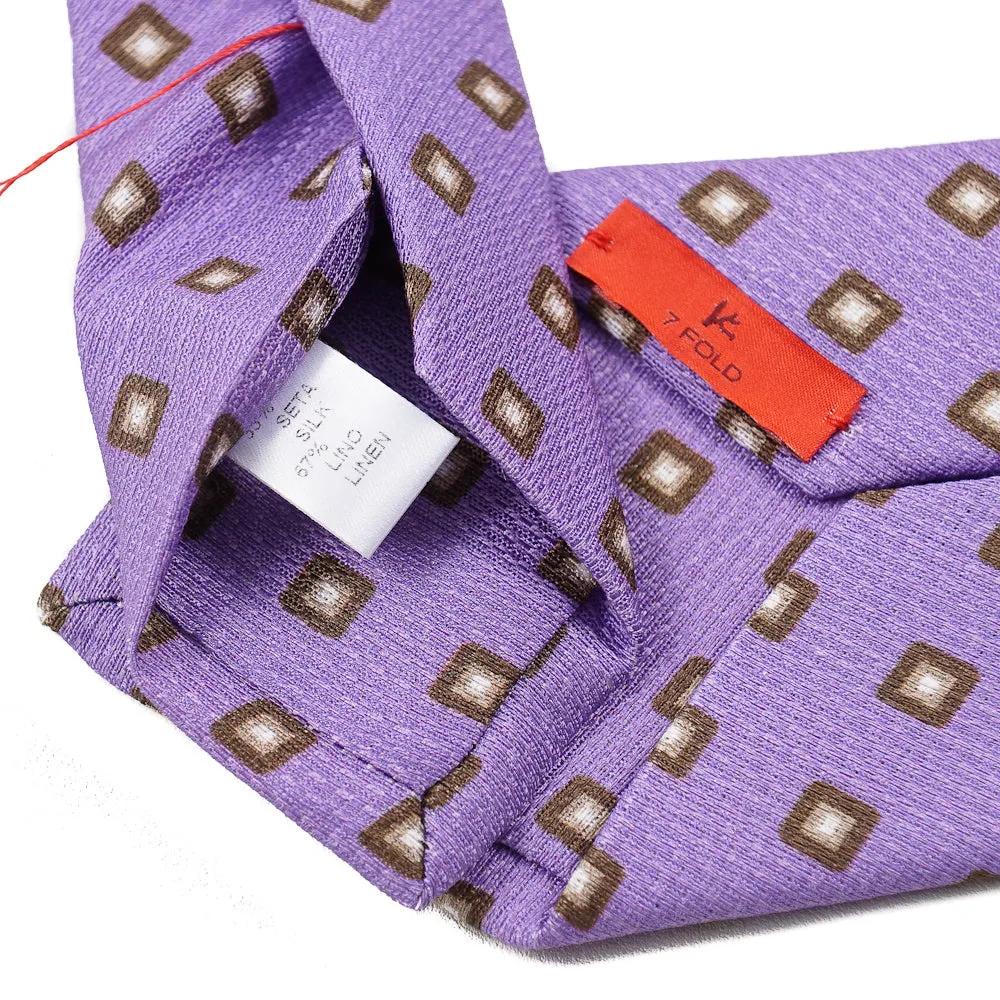 Isaia 7-Fold Lavender Jacquard Tie