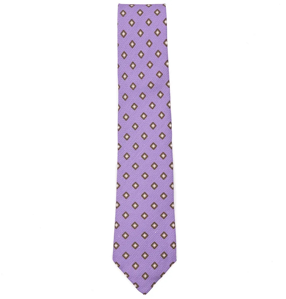 Isaia 7-Fold Lavender Jacquard Tie