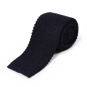 Knitted Tie - Navy