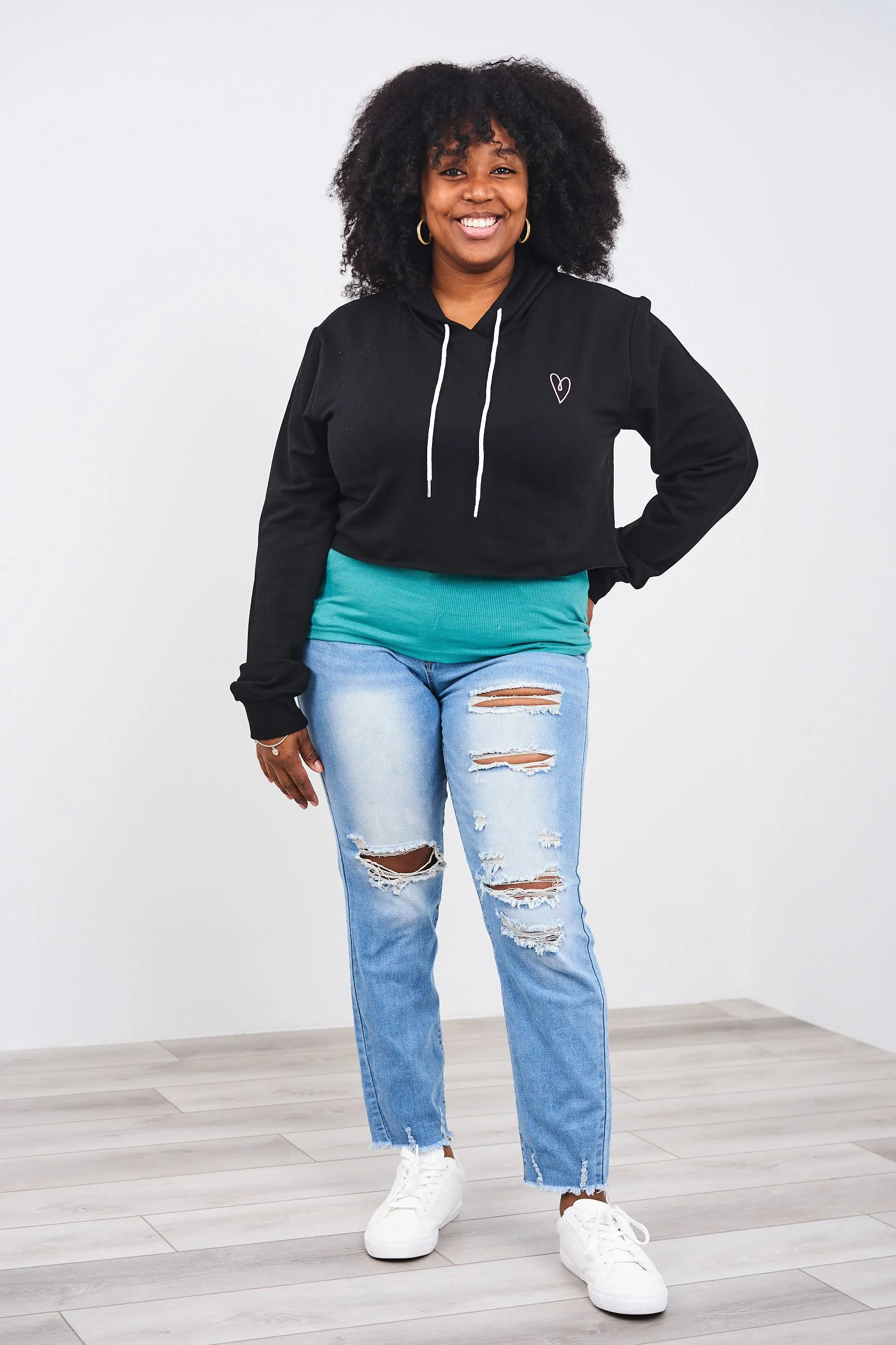 Latched Mama Cropped Nursing Hoodie - Last Chance