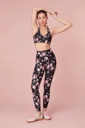 LoveShackFancy Women's Jutta High Rise Performance Floral Leggings - Aurora Nights Black & Floral