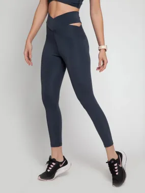 Midnight Blue Criss Cross Leggings