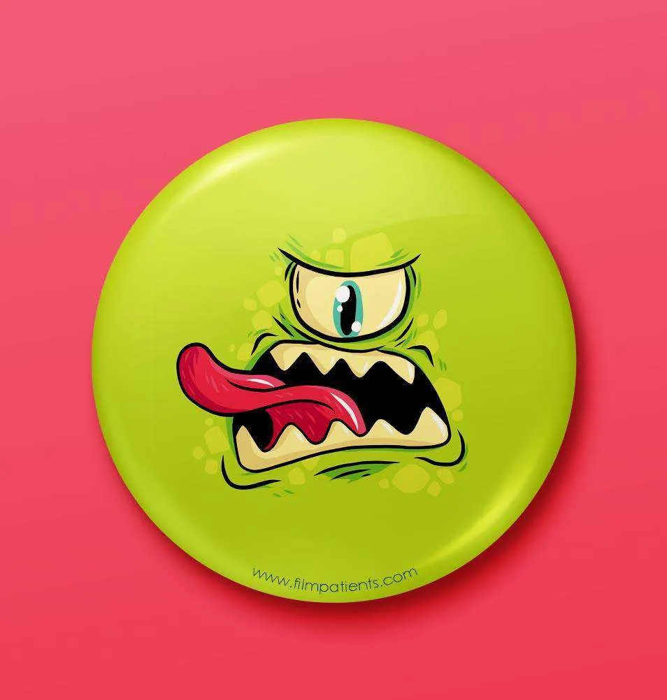 One Eyed Monster Button Badge