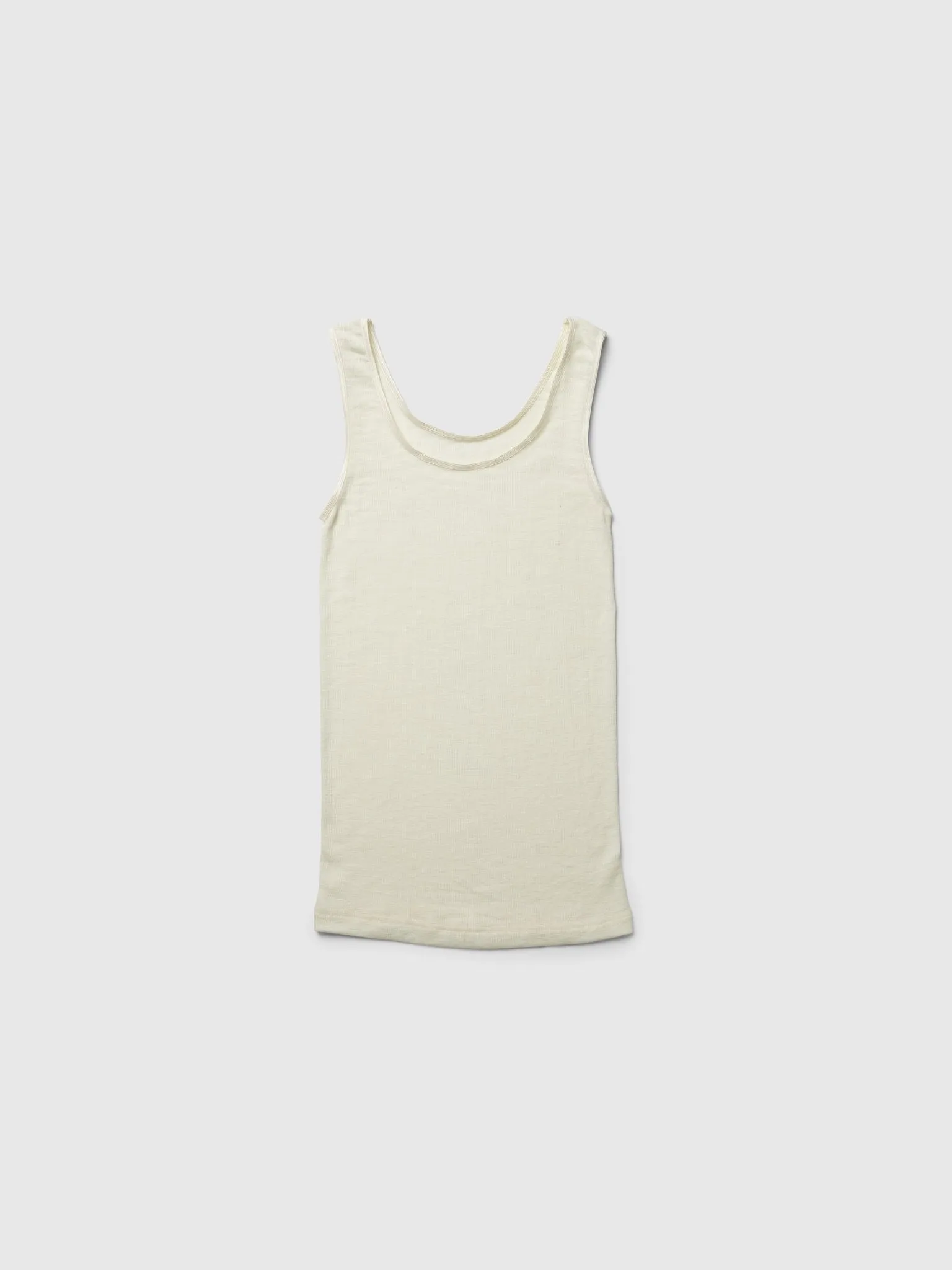 organic merino wool and silk women tank - natural