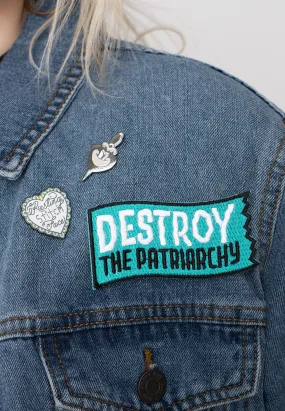 Punky Pins - Destroy The Patriarchy Embroidered Iron On - Patch