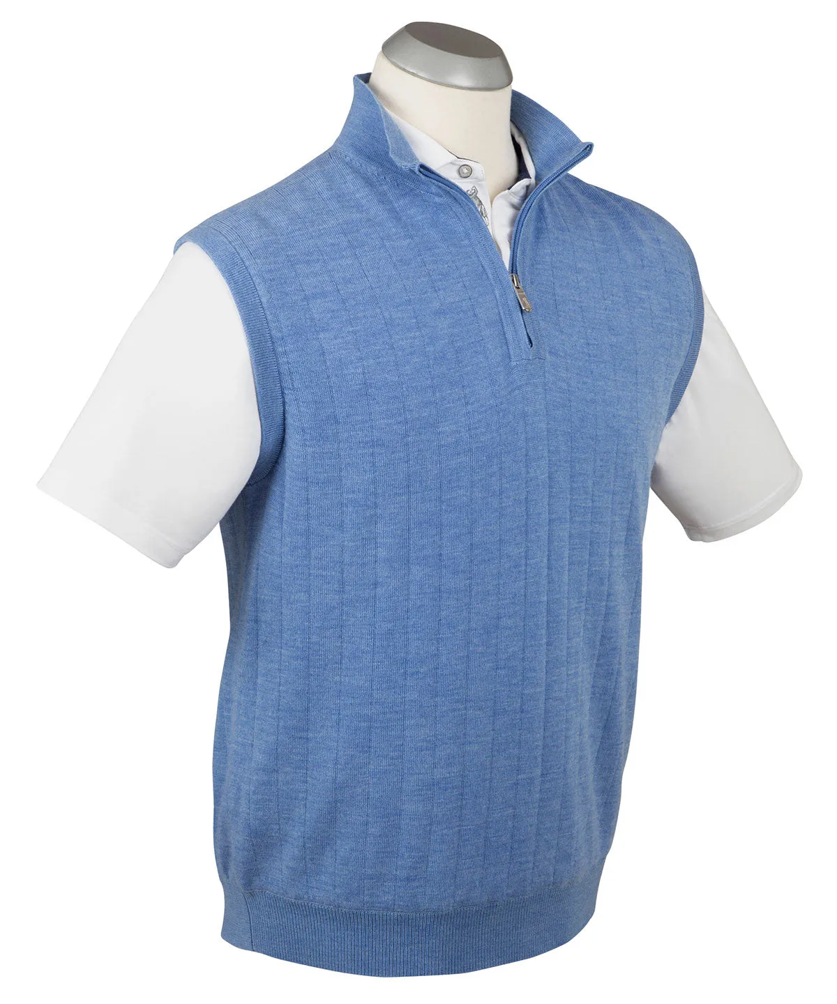 Signature Merino Lined Quarter-Zip Mock Neck Wind Vest