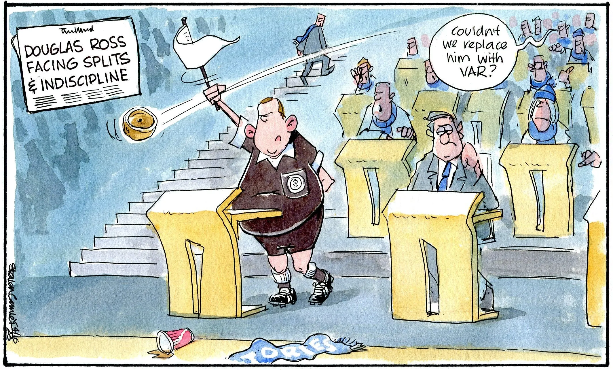 Steven Camley cartoon for The Herald - 4th October 2023 - (Print 1108)