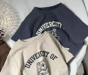 University Inspired Oversized Cartoon Tshirt for Kids