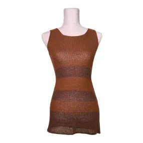 Vintage Max Mara Brown Stripe Sweater Tank